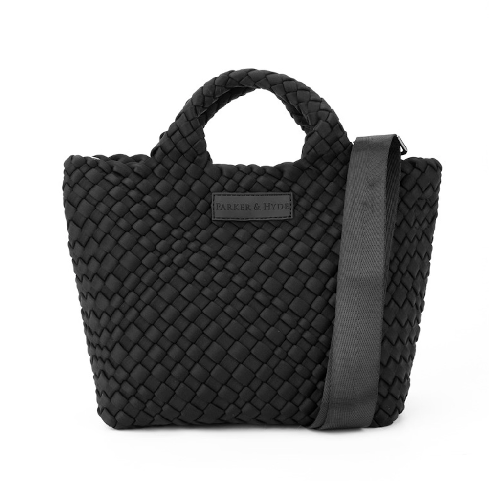 バッグ mini Woven Mini Tote in Jet Black — Parker & Hyde